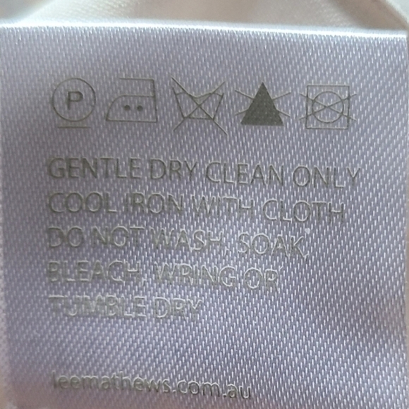 Lee Mathews Madox Cutout Striped Shantung Top, Size 6, Off-White | Blue, NWT - Picture 13 of 13